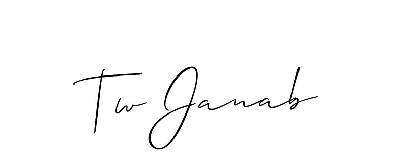 Also we have Tw Janab name is the best signature style. Create professional handwritten signature collection using Allison_Script autograph style. Tw Janab signature style 2 images and pictures png