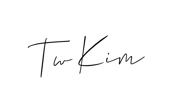 Also You can easily find your signature by using the search form. We will create Tw Kim name handwritten signature images for you free of cost using Allison_Script sign style. Tw Kim signature style 2 images and pictures png