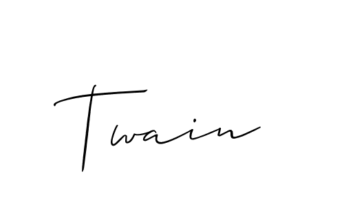 You should practise on your own different ways (Allison_Script) to write your name (Twain) in signature. don't let someone else do it for you. Twain signature style 2 images and pictures png