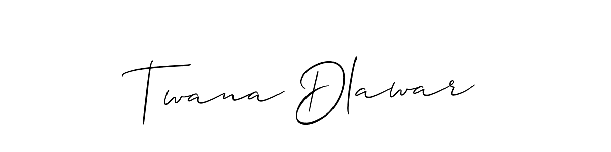 The best way (Allison_Script) to make a short signature is to pick only two or three words in your name. The name Twana Dlawar include a total of six letters. For converting this name. Twana Dlawar signature style 2 images and pictures png