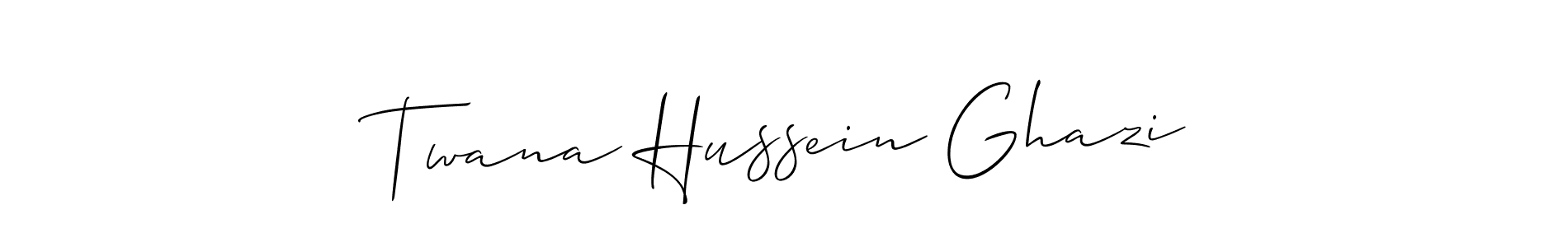 Also we have Twana Hussein Ghazi name is the best signature style. Create professional handwritten signature collection using Allison_Script autograph style. Twana Hussein Ghazi signature style 2 images and pictures png