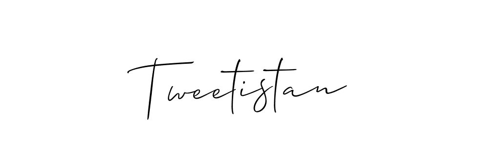 How to make Tweetistan signature? Allison_Script is a professional autograph style. Create handwritten signature for Tweetistan name. Tweetistan signature style 2 images and pictures png