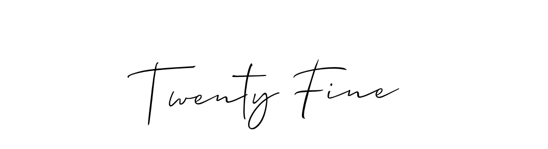 Design your own signature with our free online signature maker. With this signature software, you can create a handwritten (Allison_Script) signature for name Twenty Fine. Twenty Fine signature style 2 images and pictures png