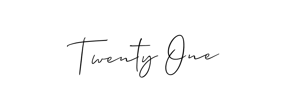 Twenty One stylish signature style. Best Handwritten Sign (Allison_Script) for my name. Handwritten Signature Collection Ideas for my name Twenty One. Twenty One signature style 2 images and pictures png