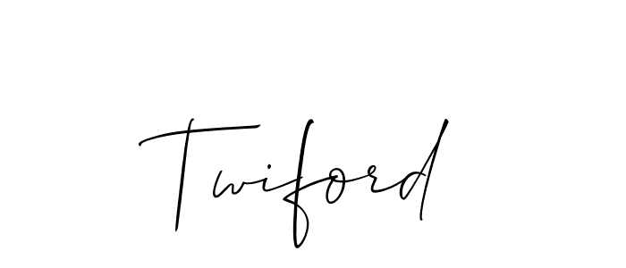 It looks lik you need a new signature style for name Twiford. Design unique handwritten (Allison_Script) signature with our free signature maker in just a few clicks. Twiford signature style 2 images and pictures png