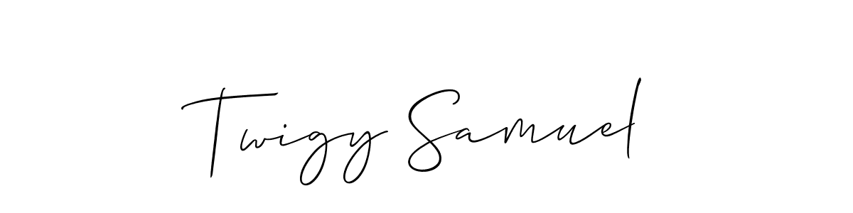 How to Draw Twigy Samuel signature style? Allison_Script is a latest design signature styles for name Twigy Samuel. Twigy Samuel signature style 2 images and pictures png