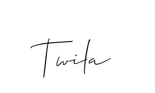 It looks lik you need a new signature style for name Twila. Design unique handwritten (Allison_Script) signature with our free signature maker in just a few clicks. Twila signature style 2 images and pictures png