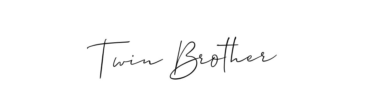 Use a signature maker to create a handwritten signature online. With this signature software, you can design (Allison_Script) your own signature for name Twin Brother. Twin Brother signature style 2 images and pictures png