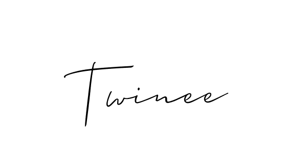 How to make Twinee name signature. Use Allison_Script style for creating short signs online. This is the latest handwritten sign. Twinee signature style 2 images and pictures png