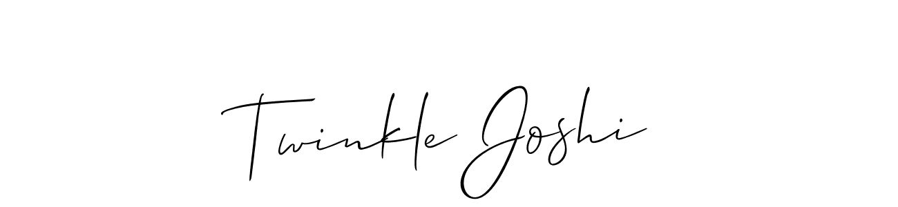 How to make Twinkle Joshi name signature. Use Allison_Script style for creating short signs online. This is the latest handwritten sign. Twinkle Joshi signature style 2 images and pictures png