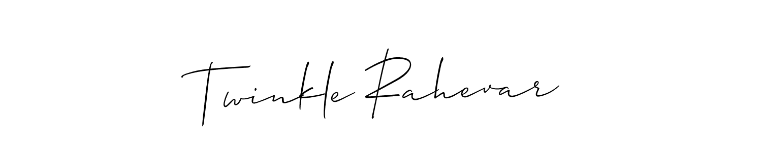 It looks lik you need a new signature style for name Twinkle Rahevar. Design unique handwritten (Allison_Script) signature with our free signature maker in just a few clicks. Twinkle Rahevar signature style 2 images and pictures png