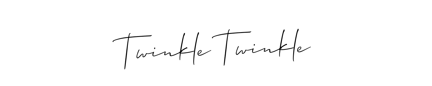 How to make Twinkle Twinkle signature? Allison_Script is a professional autograph style. Create handwritten signature for Twinkle Twinkle name. Twinkle Twinkle signature style 2 images and pictures png