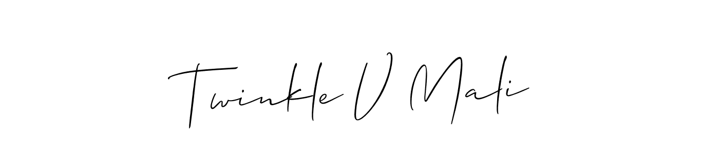 You should practise on your own different ways (Allison_Script) to write your name (Twinkle V Mali) in signature. don't let someone else do it for you. Twinkle V Mali signature style 2 images and pictures png