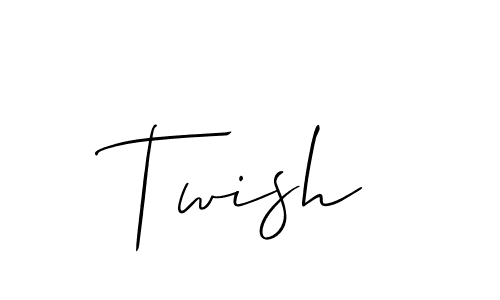 Make a beautiful signature design for name Twish. With this signature (Allison_Script) style, you can create a handwritten signature for free. Twish signature style 2 images and pictures png