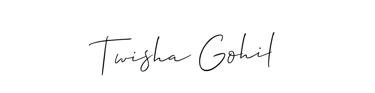 Best and Professional Signature Style for Twisha Gohil. Allison_Script Best Signature Style Collection. Twisha Gohil signature style 2 images and pictures png