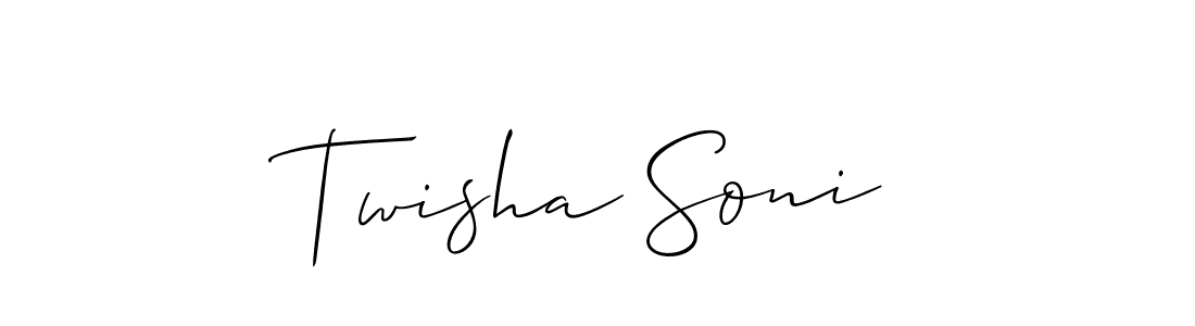 Also we have Twisha Soni name is the best signature style. Create professional handwritten signature collection using Allison_Script autograph style. Twisha Soni signature style 2 images and pictures png