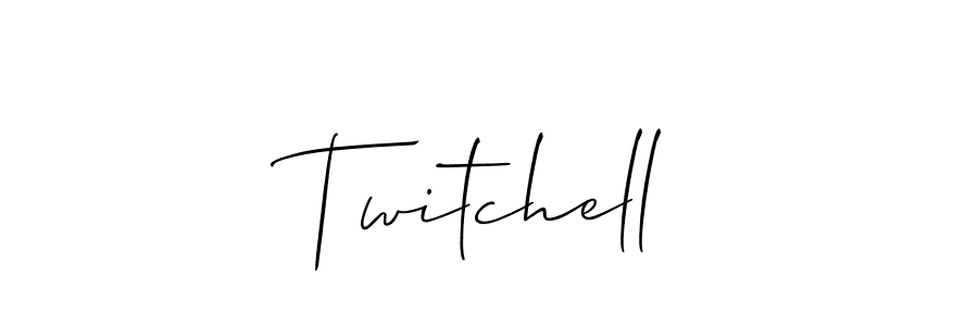 Design your own signature with our free online signature maker. With this signature software, you can create a handwritten (Allison_Script) signature for name Twitchell. Twitchell signature style 2 images and pictures png