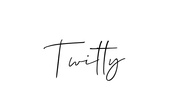 Make a beautiful signature design for name Twitty. With this signature (Allison_Script) style, you can create a handwritten signature for free. Twitty signature style 2 images and pictures png