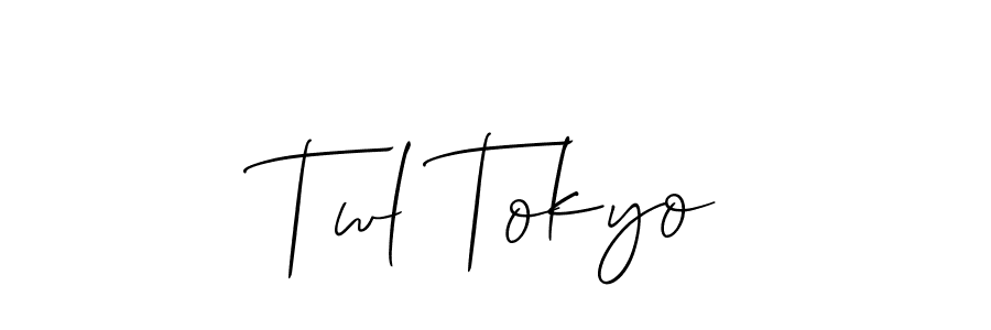 Twl Tokyo stylish signature style. Best Handwritten Sign (Allison_Script) for my name. Handwritten Signature Collection Ideas for my name Twl Tokyo. Twl Tokyo signature style 2 images and pictures png