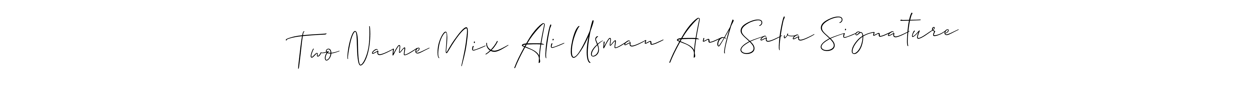 Here are the top 10 professional signature styles for the name Two Name Mix Ali Usman And Salva Signature. These are the best autograph styles you can use for your name. Two Name Mix Ali Usman And Salva Signature signature style 2 images and pictures png