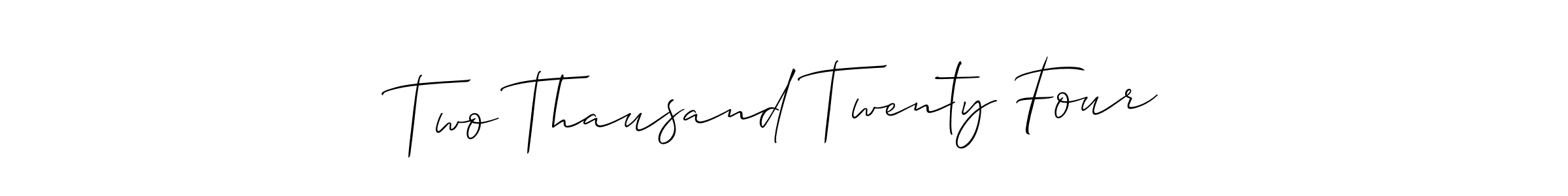 Similarly Allison_Script is the best handwritten signature design. Signature creator online .You can use it as an online autograph creator for name Two Thausand Twenty Four. Two Thausand Twenty Four signature style 2 images and pictures png