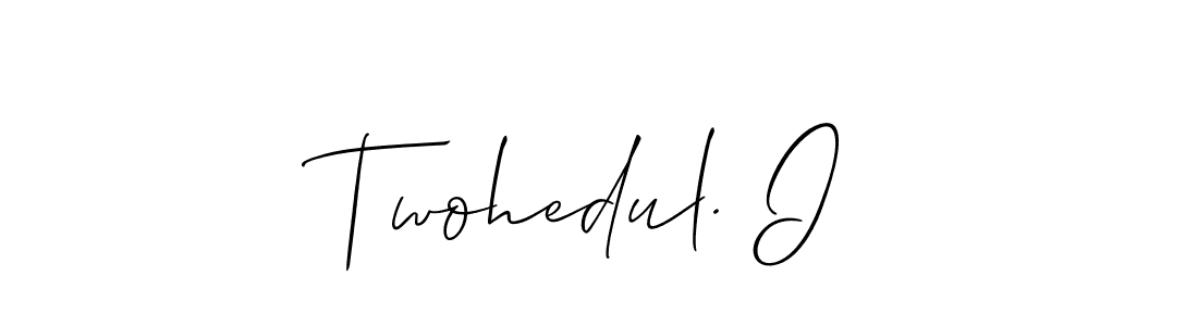 How to Draw Twohedul. I signature style? Allison_Script is a latest design signature styles for name Twohedul. I. Twohedul. I signature style 2 images and pictures png