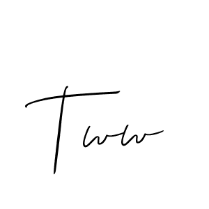 You should practise on your own different ways (Allison_Script) to write your name (Tww) in signature. don't let someone else do it for you. Tww signature style 2 images and pictures png