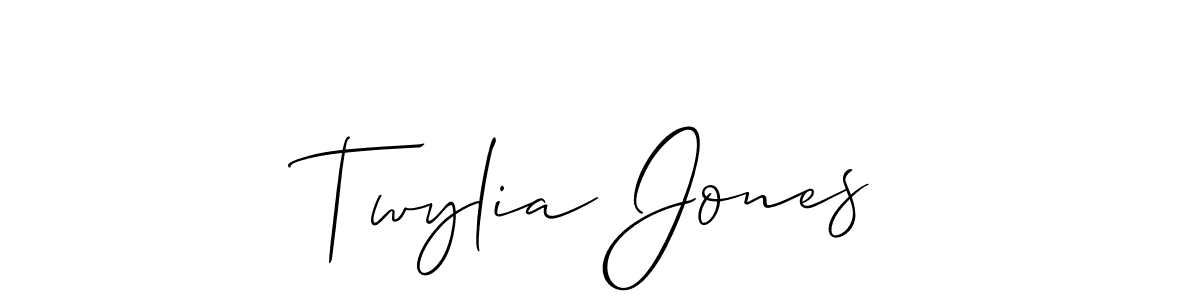 It looks lik you need a new signature style for name Twylia Jones. Design unique handwritten (Allison_Script) signature with our free signature maker in just a few clicks. Twylia Jones signature style 2 images and pictures png