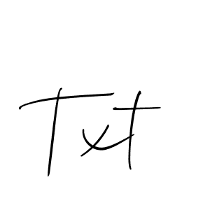 Create a beautiful signature design for name Txt. With this signature (Allison_Script) fonts, you can make a handwritten signature for free. Txt signature style 2 images and pictures png