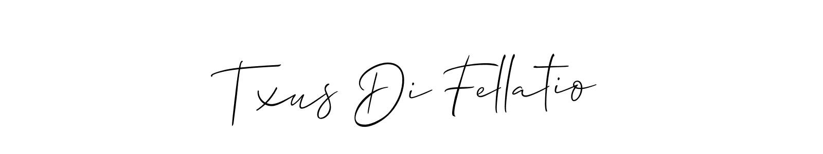 Txus Di Fellatio stylish signature style. Best Handwritten Sign (Allison_Script) for my name. Handwritten Signature Collection Ideas for my name Txus Di Fellatio. Txus Di Fellatio signature style 2 images and pictures png