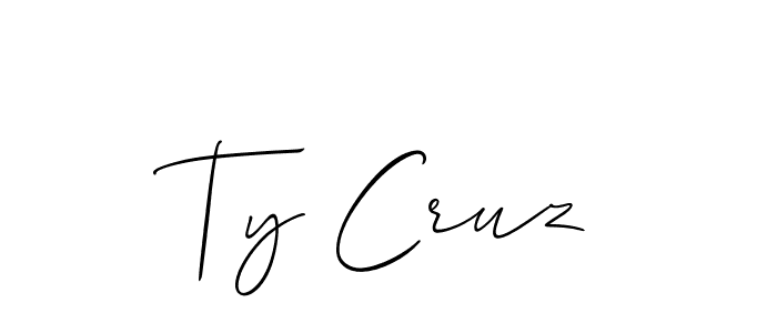 How to make Ty Cruz signature? Allison_Script is a professional autograph style. Create handwritten signature for Ty Cruz name. Ty Cruz signature style 2 images and pictures png