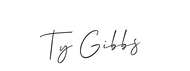if you are searching for the best signature style for your name Ty Gibbs. so please give up your signature search. here we have designed multiple signature styles  using Allison_Script. Ty Gibbs signature style 2 images and pictures png