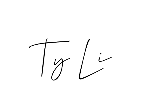 How to Draw Ty Li signature style? Allison_Script is a latest design signature styles for name Ty Li. Ty Li signature style 2 images and pictures png