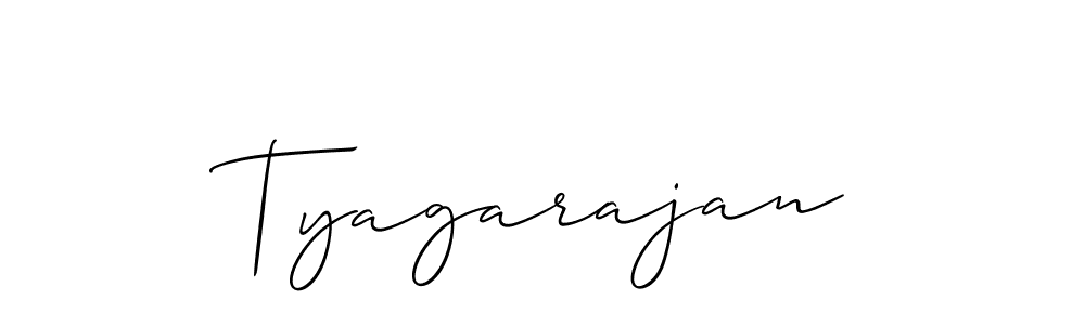 Make a beautiful signature design for name Tyagarajan. With this signature (Allison_Script) style, you can create a handwritten signature for free. Tyagarajan signature style 2 images and pictures png