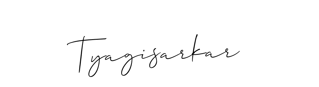 Use a signature maker to create a handwritten signature online. With this signature software, you can design (Allison_Script) your own signature for name Tyagisarkar. Tyagisarkar signature style 2 images and pictures png