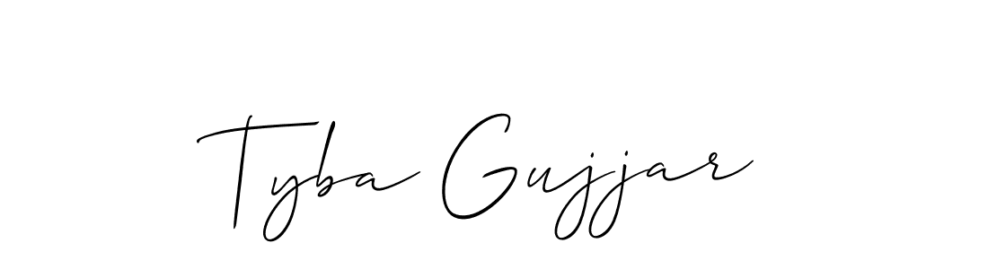 Make a short Tyba Gujjar signature style. Manage your documents anywhere anytime using Allison_Script. Create and add eSignatures, submit forms, share and send files easily. Tyba Gujjar signature style 2 images and pictures png