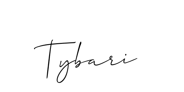 How to make Tybari signature? Allison_Script is a professional autograph style. Create handwritten signature for Tybari name. Tybari signature style 2 images and pictures png