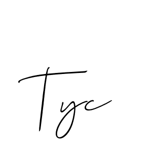 You should practise on your own different ways (Allison_Script) to write your name (Tyc) in signature. don't let someone else do it for you. Tyc signature style 2 images and pictures png