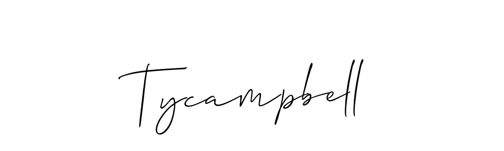 Design your own signature with our free online signature maker. With this signature software, you can create a handwritten (Allison_Script) signature for name Tycampbell. Tycampbell signature style 2 images and pictures png