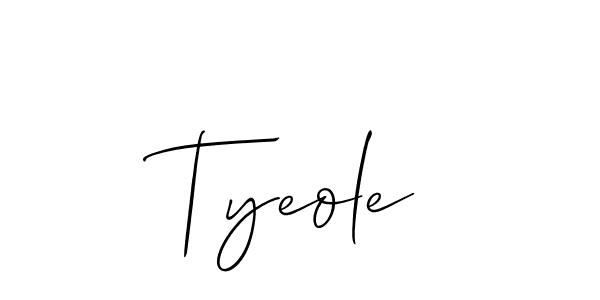 Make a beautiful signature design for name Tyeole. Use this online signature maker to create a handwritten signature for free. Tyeole signature style 2 images and pictures png