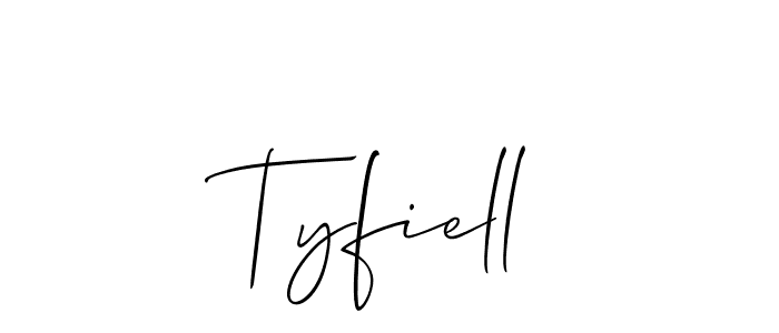 if you are searching for the best signature style for your name Tyfiell. so please give up your signature search. here we have designed multiple signature styles  using Allison_Script. Tyfiell signature style 2 images and pictures png