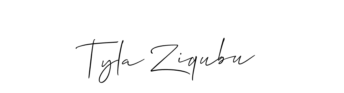 Create a beautiful signature design for name Tyla Ziqubu. With this signature (Allison_Script) fonts, you can make a handwritten signature for free. Tyla Ziqubu signature style 2 images and pictures png