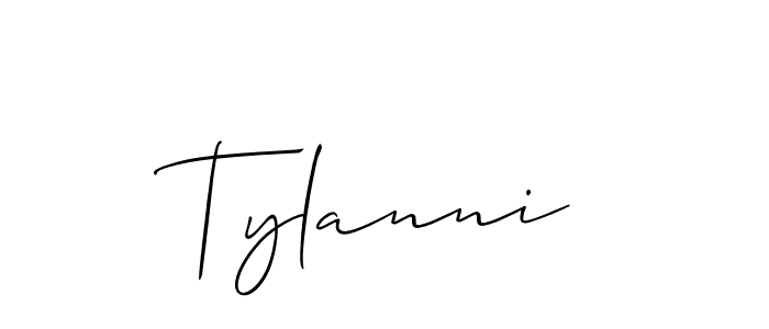 Use a signature maker to create a handwritten signature online. With this signature software, you can design (Allison_Script) your own signature for name Tylanni. Tylanni signature style 2 images and pictures png