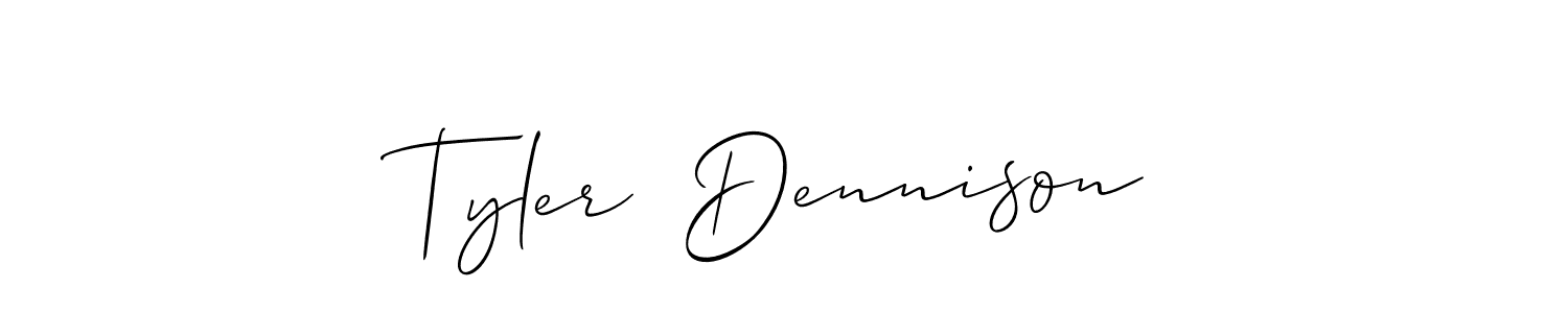 Also You can easily find your signature by using the search form. We will create Tyler  Dennison name handwritten signature images for you free of cost using Allison_Script sign style. Tyler  Dennison signature style 2 images and pictures png