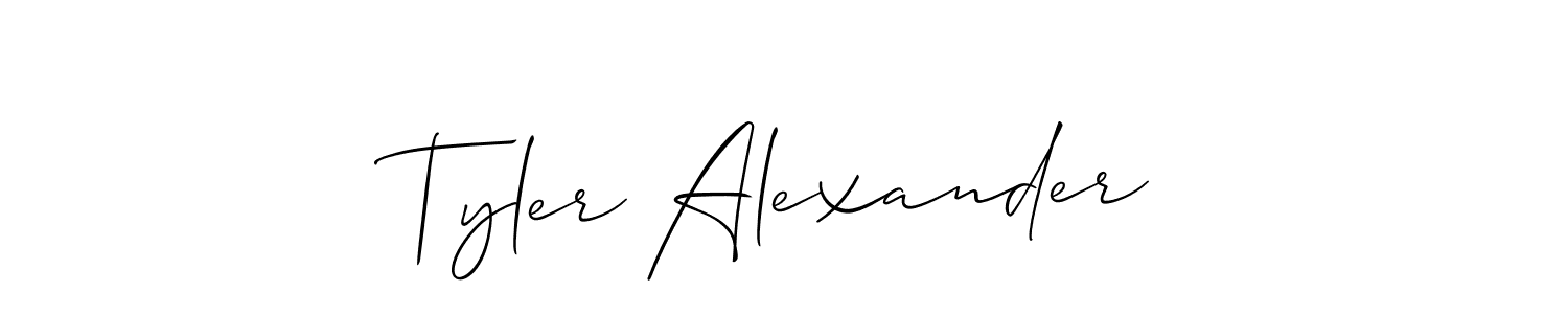 Make a beautiful signature design for name Tyler Alexander. With this signature (Allison_Script) style, you can create a handwritten signature for free. Tyler Alexander signature style 2 images and pictures png