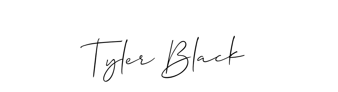 You should practise on your own different ways (Allison_Script) to write your name (Tyler Black) in signature. don't let someone else do it for you. Tyler Black signature style 2 images and pictures png