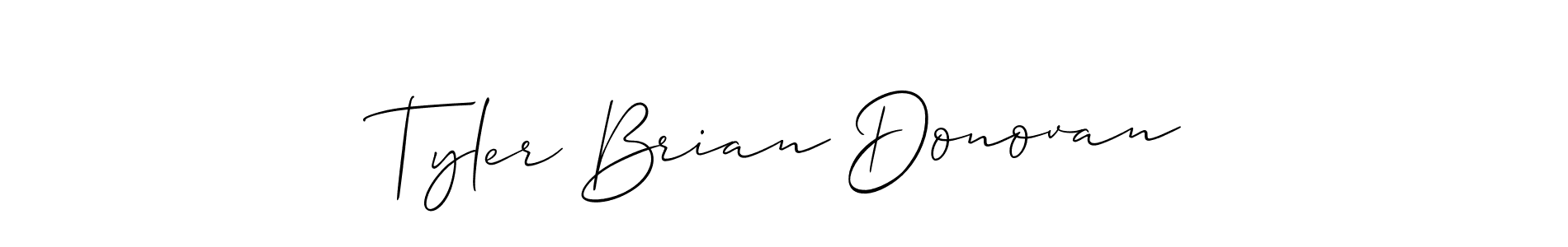 Create a beautiful signature design for name Tyler Brian Donovan. With this signature (Allison_Script) fonts, you can make a handwritten signature for free. Tyler Brian Donovan signature style 2 images and pictures png