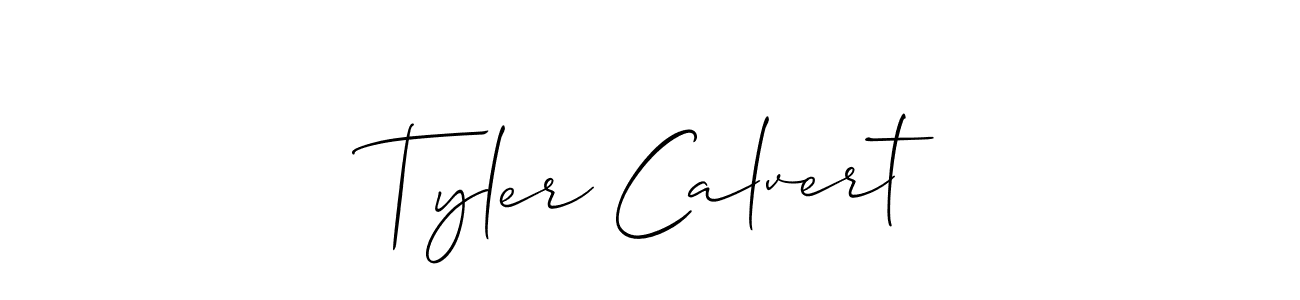 How to make Tyler Calvert signature? Allison_Script is a professional autograph style. Create handwritten signature for Tyler Calvert name. Tyler Calvert signature style 2 images and pictures png