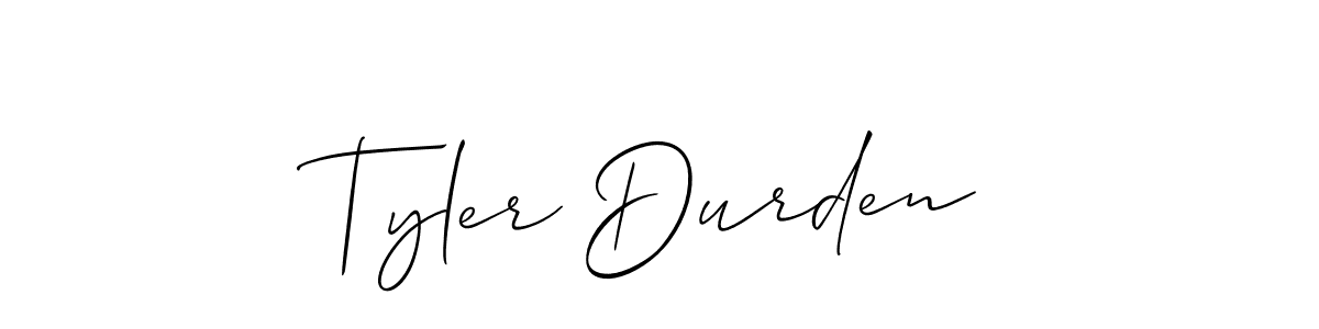 Make a beautiful signature design for name Tyler Durden. With this signature (Allison_Script) style, you can create a handwritten signature for free. Tyler Durden signature style 2 images and pictures png