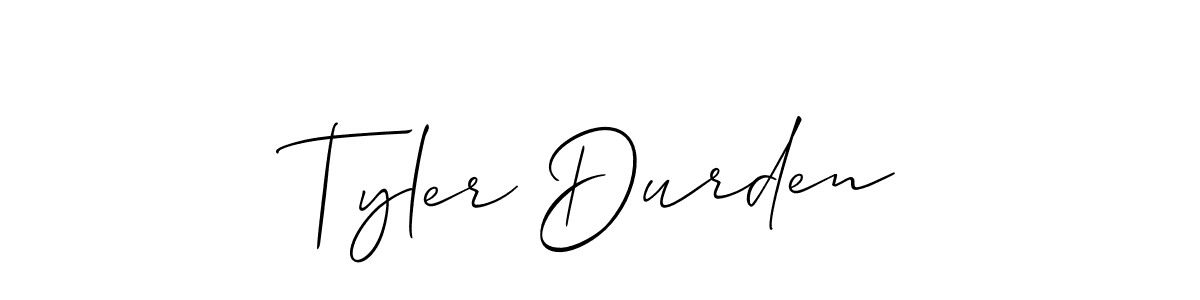 Make a beautiful signature design for name Tyler Durden. With this signature (Allison_Script) style, you can create a handwritten signature for free. Tyler Durden signature style 2 images and pictures png